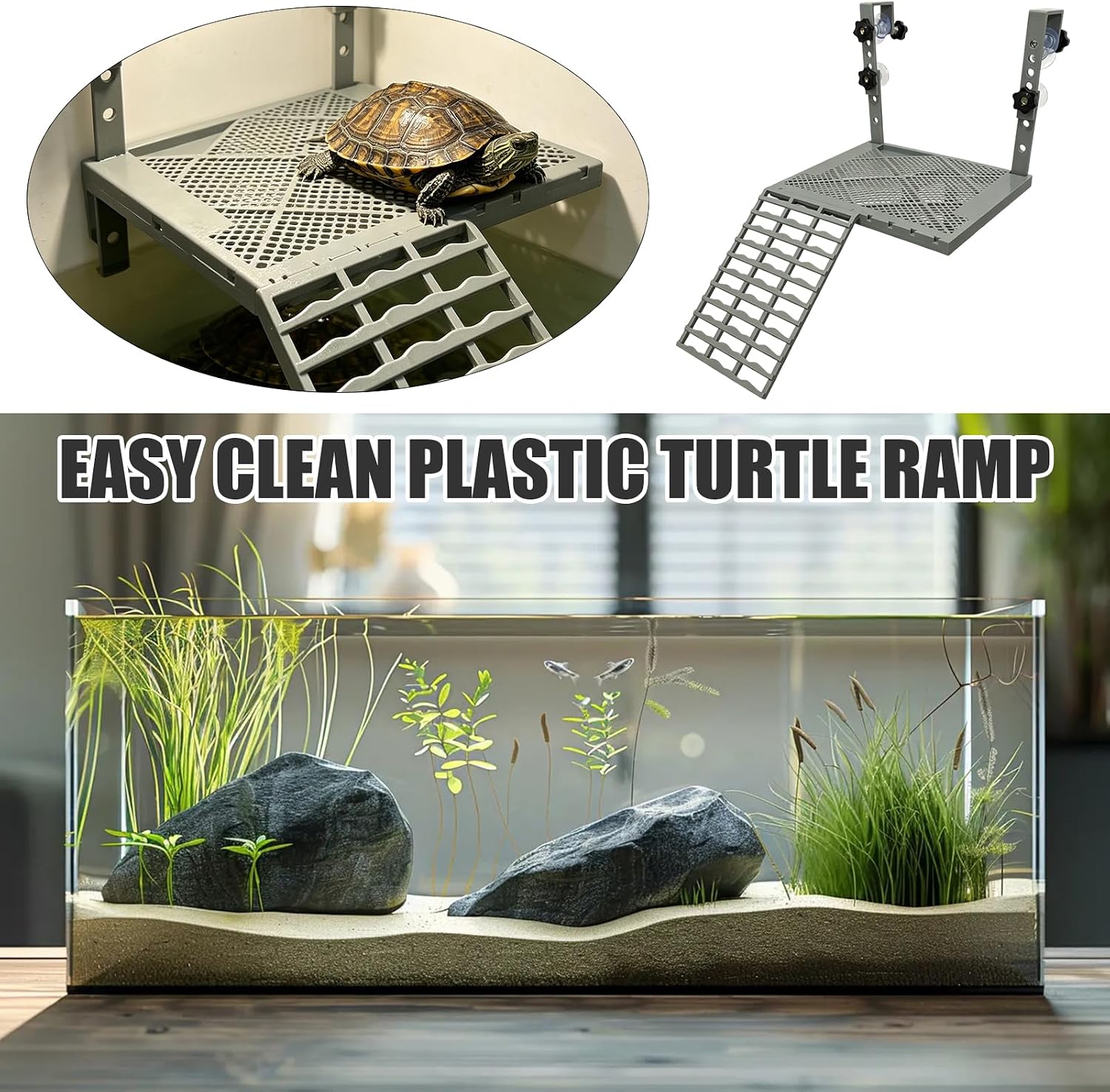 Aquarium Fish Accessories - Hanging Turtle Dock Ramp Terrace Turtle