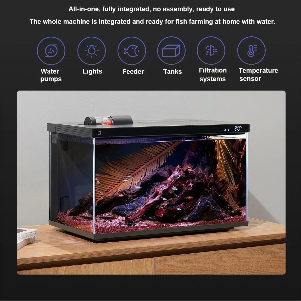 Original Mijia MYG100 Smart Aq - Xiaomi Aquarium Fish Tank recension och pris