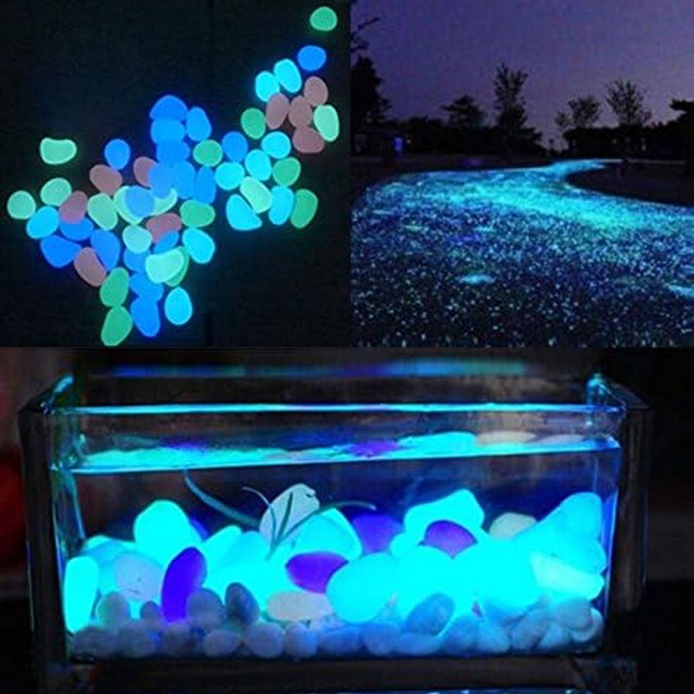 Fish Tank Rocks Glow Blue Pebb - Aquarium Fish Breeding recension och pris