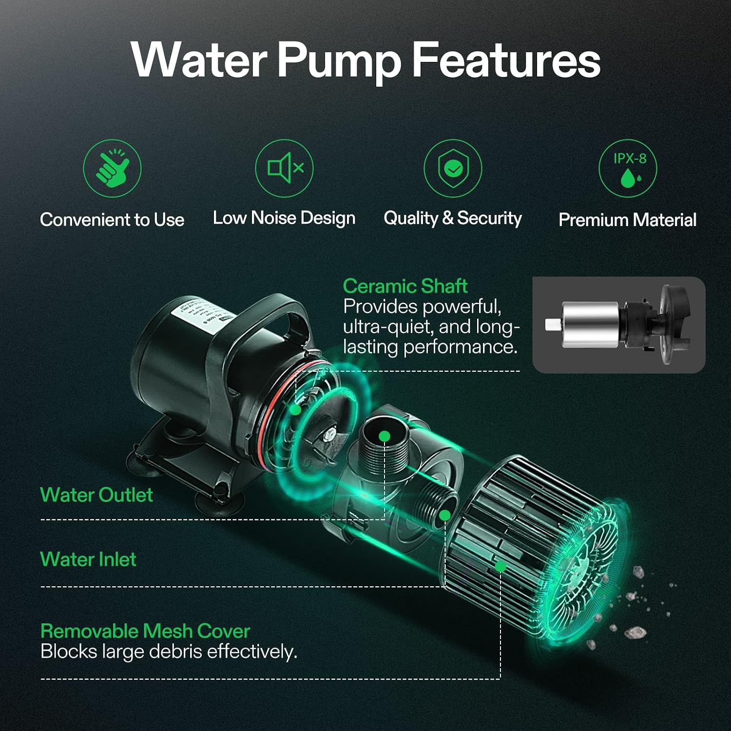 1600GPH Sub Water Pump for Pon - Aquarium Fish In recension och pris